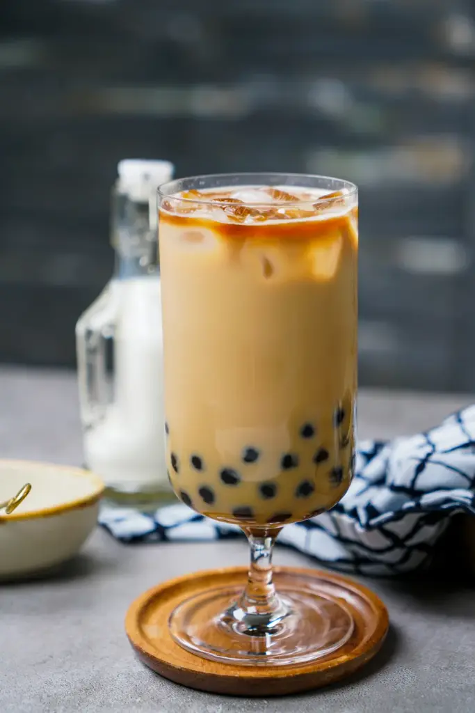 Caramel Boba Latte (Hot/Cold) كراميل بوبا لاتيه